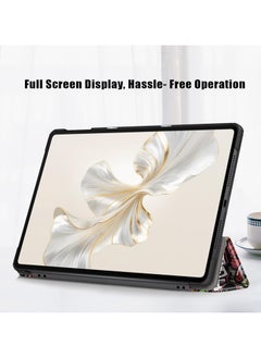 VKL Case Compatible with Honor Pad 9 12.1 Inch Tablet 2023, Trifold Multi Viewing Angles Stand Lightweight Shell Cover (Graffiti)  - Image 4