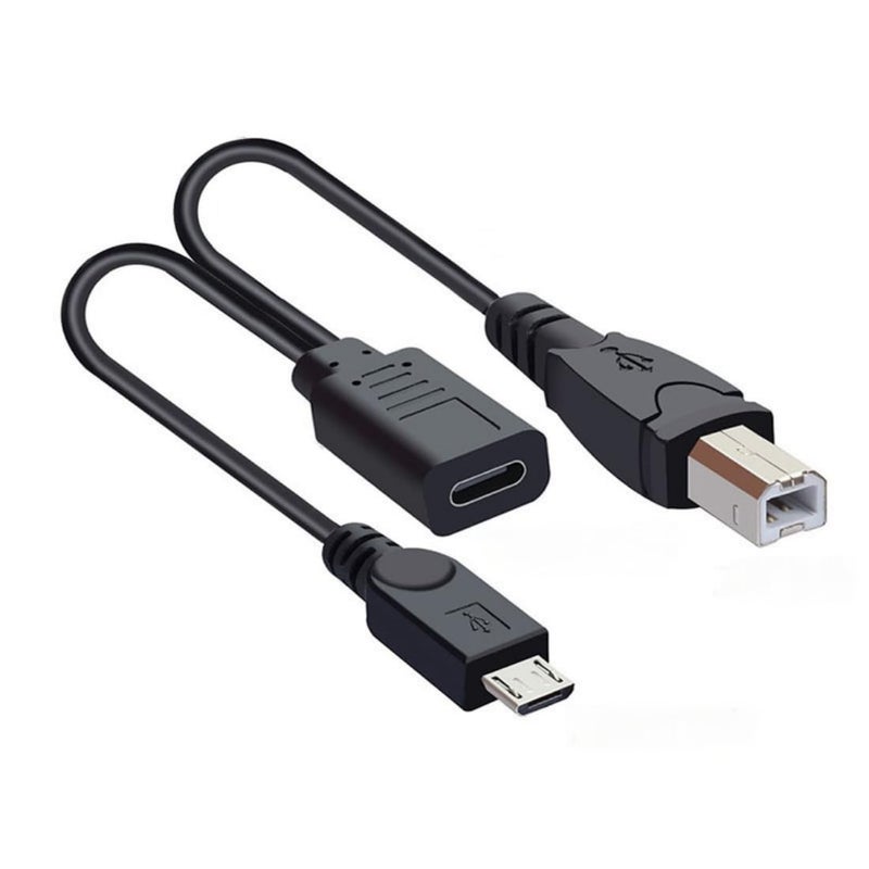 تشينيانغ كابل شحن متعدد الوصلات من نوع USB C Splitter، كابل تمديد من نوع USB C (مناظرة واحدة إلى ذكورتين أو منفذ Micro USB) يدعم شحن جهازين في نفس الوقت، طول الكابل: 0.98 قدم (0.3 متر). - Image 1