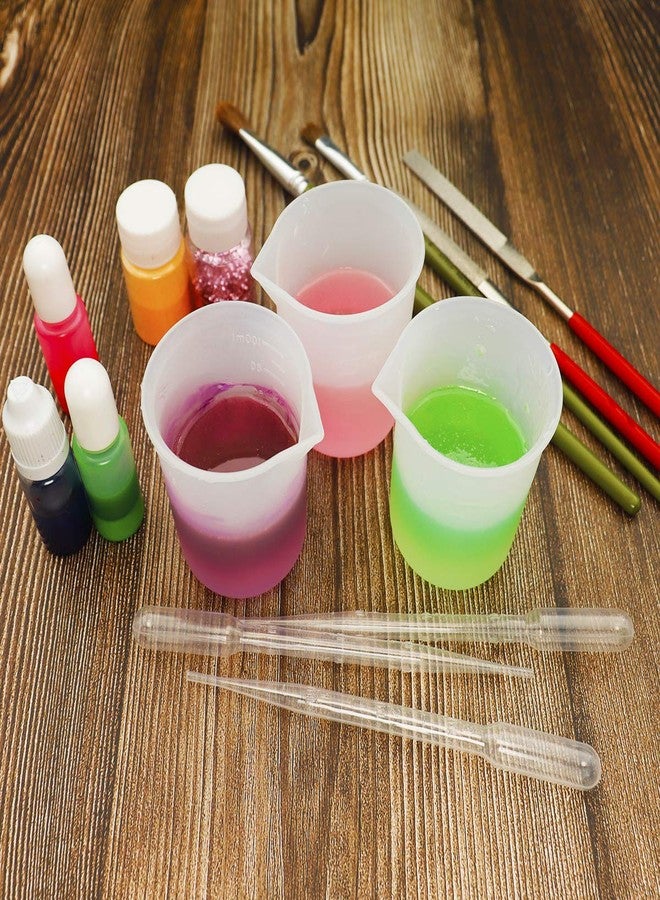 Moukiween 10 PCS 100ml Silicone Measuring Cups for Resin Non-Stick Mixing Cups Glue Tools, Precise Scale Toning Cups for Resin DIY Craft Jewelry Making - Image 5