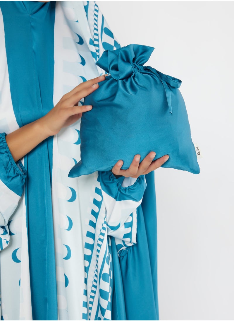 Sabr - 'Zarqa' Prayer Dress, Blue - Image 1