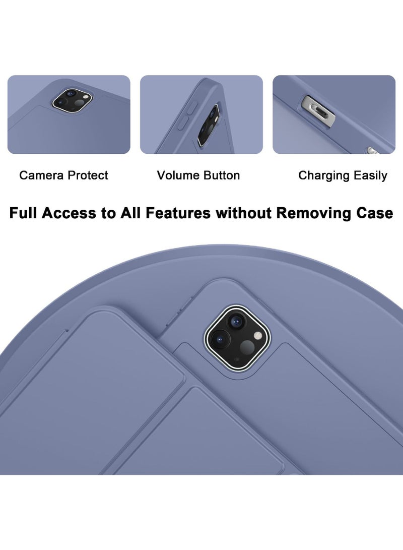 Rock Pow Case for iPad Pro 11 Inch Case (M5/M4) 2025/2024 with Pencil Holder Smart iPad Case [Support Pencil Pro and Pencil (USB-C)] Support Touch ID and Auto Wake/Sleep Cover for 2024/2025 Pro 11 inch M5/M4 Auto Sleep/Wake - Image 4