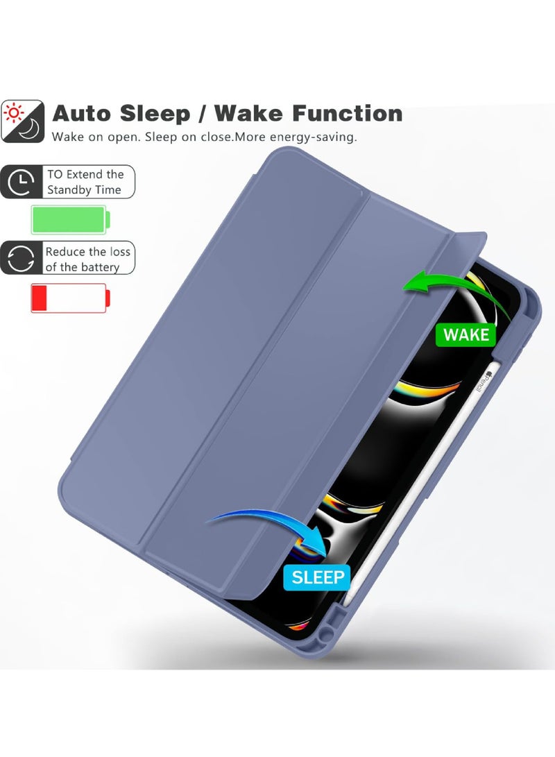 Rock Pow Case for iPad Pro 11 Inch Case (M5/M4) 2025/2024 with Pencil Holder Smart iPad Case [Support Pencil Pro and Pencil (USB-C)] Support Touch ID and Auto Wake/Sleep Cover for 2024/2025 Pro 11 inch M5/M4 Auto Sleep/Wake - Image 5