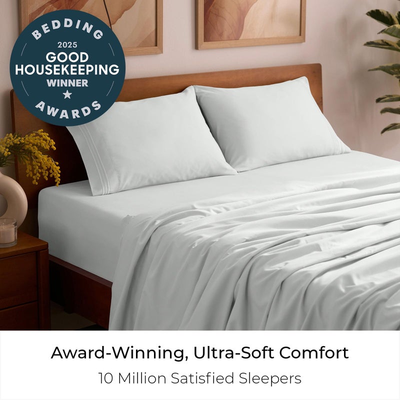 Mellanni Queen Sheets Set - 4 PC Iconic Collection Bedding - Hotel Luxury, Extra Soft, Cooling Bed Sheets - Wrinkle, Fade, Stain Resistant (Queen, Ivory) - Image 2