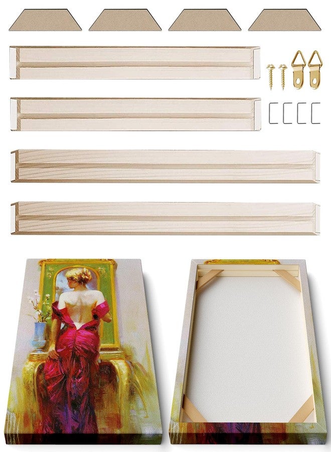 Sunwes DIY Canvas Stretcher Frame Bar, Custom Wood Frame Stretcher for Canvas, Art Stretcher Bars, Wood Canvas Frame Kit for Painting, Canvas Tool Accessory 8x12inch - Image 1