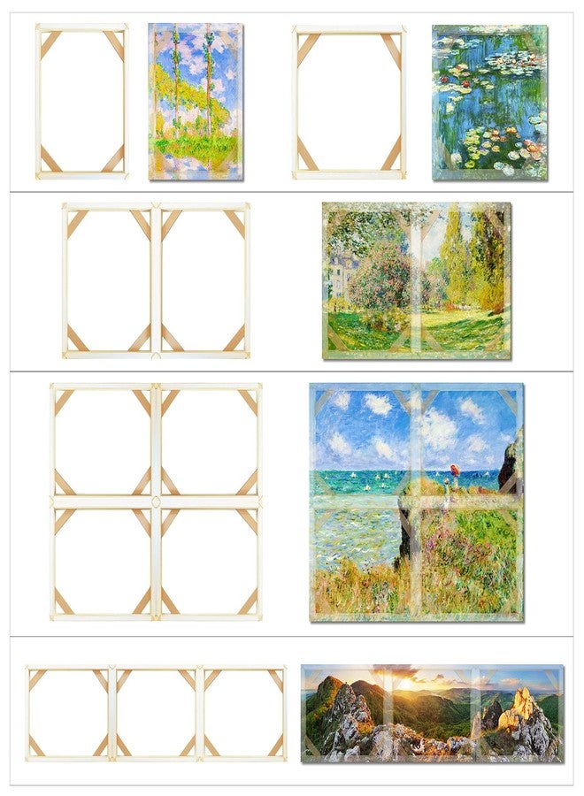 Sunwes DIY Canvas Stretcher Frame Bar, Custom Wood Frame Stretcher for Canvas, Art Stretcher Bars, Wood Canvas Frame Kit for Painting, Canvas Tool Accessory 8x12inch - Image 4