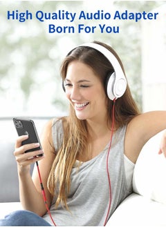 JSAUX iPhone Headphone Adapter, Lightning to 3.5mm [Apple MFi Certified] Compatible with iPhone 14/14 Pro Max-12/11/SE/X/XR/XS/8-Red  - Image 5
