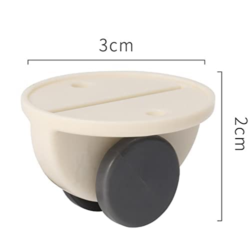 FEDDE 4Pcs Adhesive Casters Round Rollers for Cabinet Drawer Box Furniture Directional Wheels for Bin - Image 3