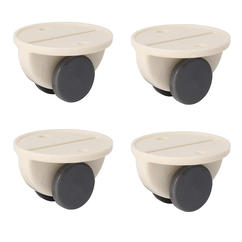 FEDDE 4Pcs Adhesive Casters Round Rollers for Cabinet Drawer Box Furniture Directional Wheels for Bin - Image 1