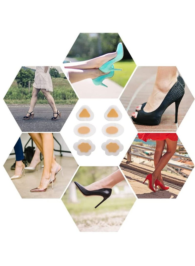 SYOSI 60 Pcs Invisible Blister Cushion Pad Waterproof Adhesive Foam Foot Care Tape for Heel Toe and Guard Skin Moleskin Feet Chafing Prevention 3 Patterns - Image 4
