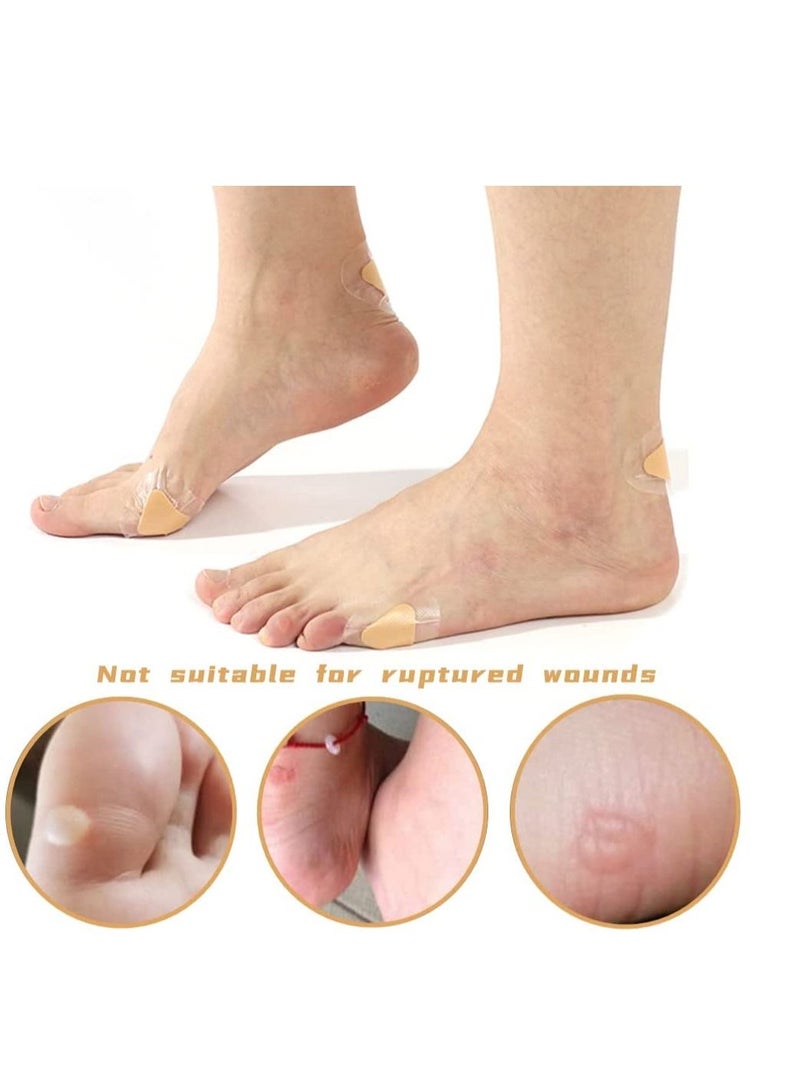 SYOSI 60 Pcs Invisible Blister Cushion Pad Waterproof Adhesive Foam Foot Care Tape for Heel Toe and Guard Skin Moleskin Feet Chafing Prevention 3 Patterns - Image 3