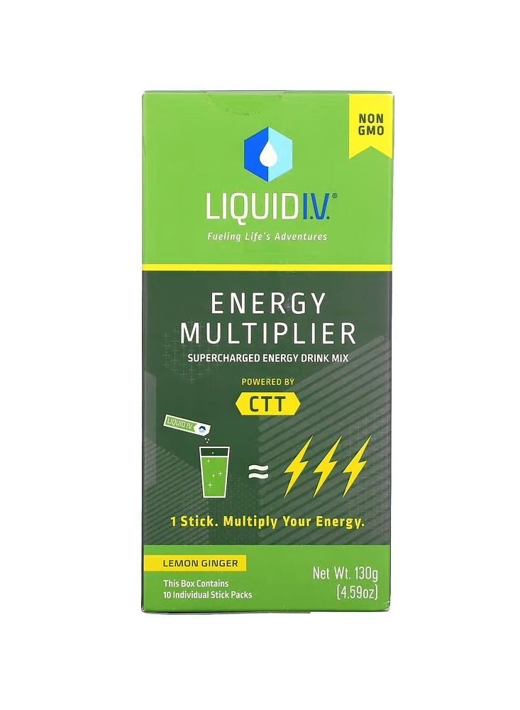 ليكويد آي.في. مزيج مشروب الطاقة فائق الشحن بنكهة الليمون و الزنجبيل
