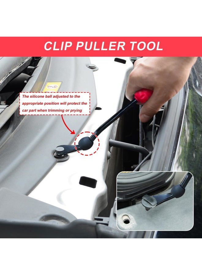 Zecirl 3 Pcs Clip Pliers and Fastener Remover,Clip Removal Tool Panel Clip Removal Pliers Car Trim Rivet Removal Pry Tool Repair Kit for Automotive Door Panel,Upholstery,Dashboard Red - Image 2