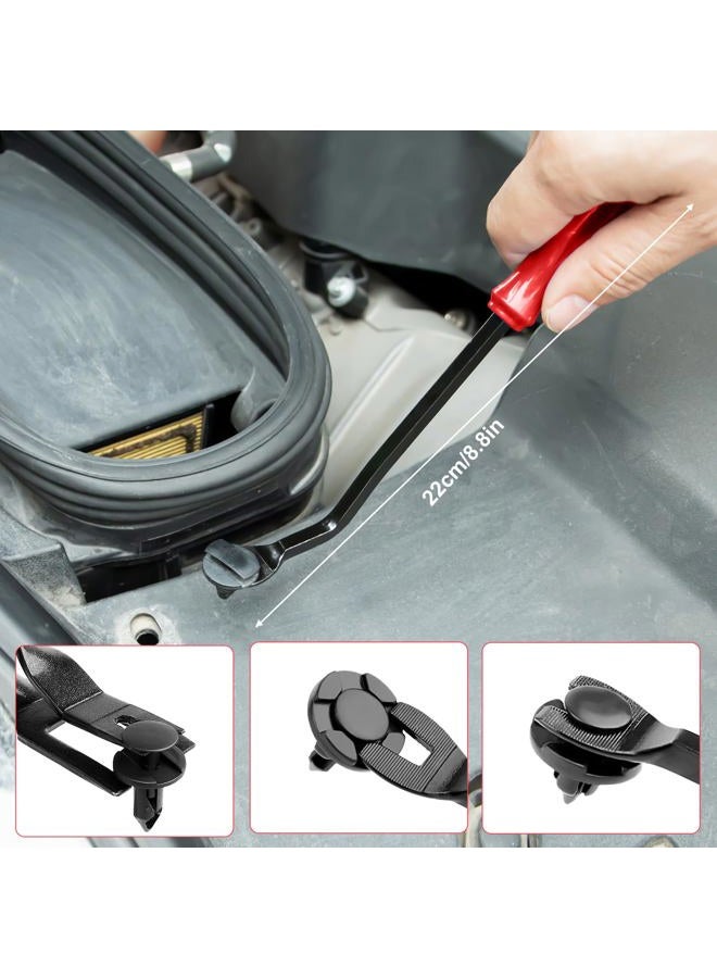 Zecirl 3 Pcs Clip Pliers and Fastener Remover,Clip Removal Tool Panel Clip Removal Pliers Car Trim Rivet Removal Pry Tool Repair Kit for Automotive Door Panel,Upholstery,Dashboard Red - Image 4