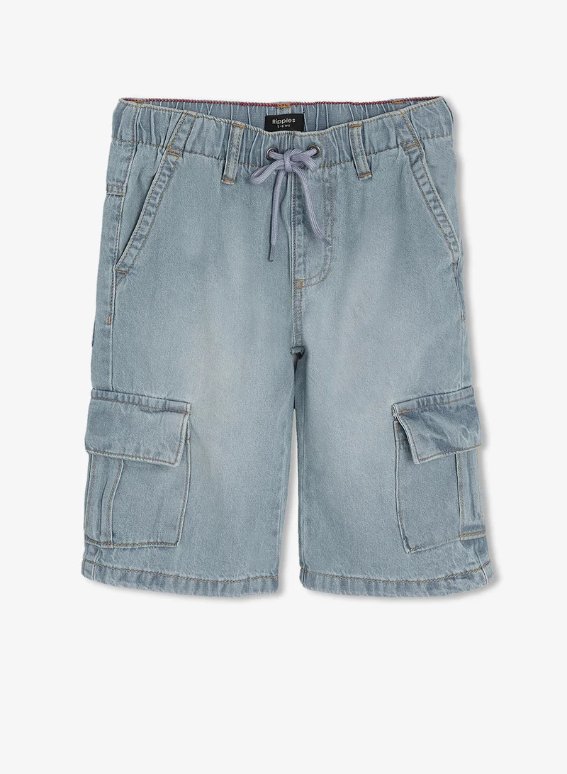 ريبلز مع نمشي Boys Denim Cargo Shorts