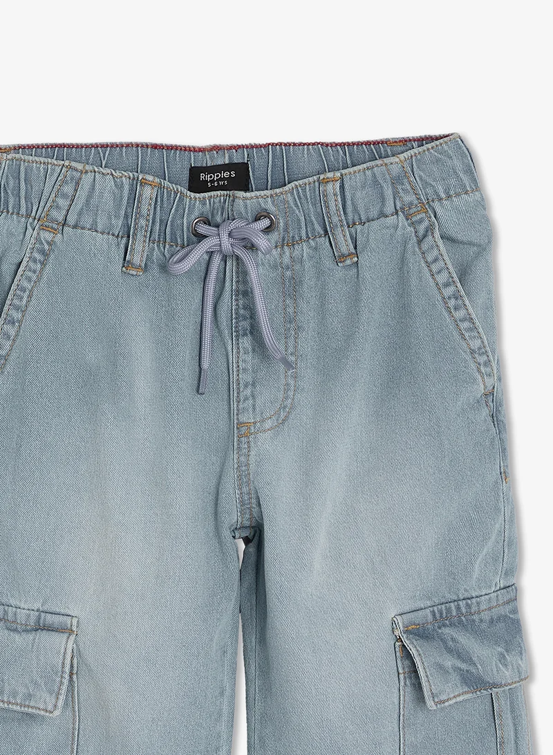 Ripples  Boys Denim Cargo Shorts for Men | Best Price UAE
