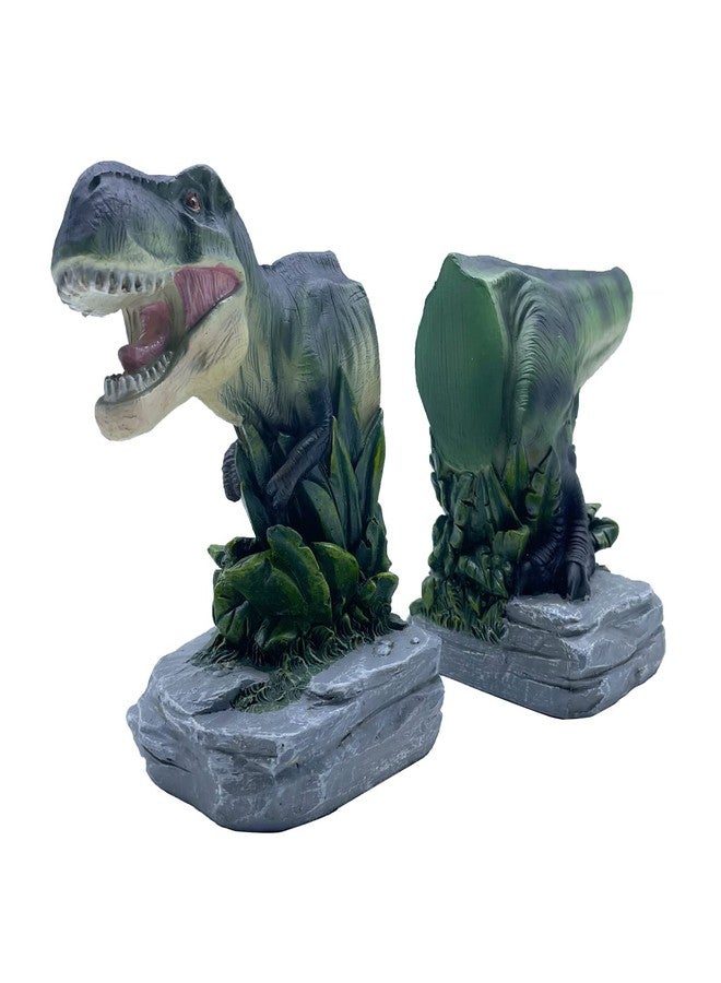 SHTWX Tyrannosaurus Rex Dinosaur Bookends Home Decorative Resin Bookshelf,Paper Weights, Book Ends,Bookend Supports, Book Stoppers, Set of 2 - Image 4