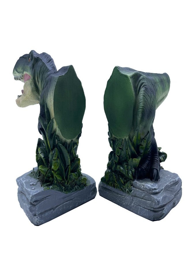 SHTWX Tyrannosaurus Rex Dinosaur Bookends Home Decorative Resin Bookshelf,Paper Weights, Book Ends,Bookend Supports, Book Stoppers, Set of 2 - Image 5