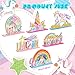 Suzile 6 Pcs Unicorn Birthday Table Wooden Decorations Unicorn Rainbow Birthday Party Table Decor Pink Photo Props Sign for Girls Baby Shower Party Supplies - Image 4