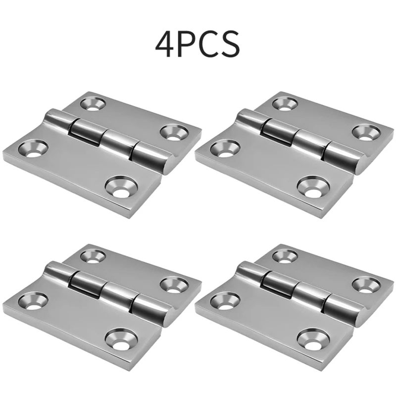 316 Stainless Steel Marine Boat Square Deck Door Hinge Polished Hardware 38x38mm 4pcs - Image 4
