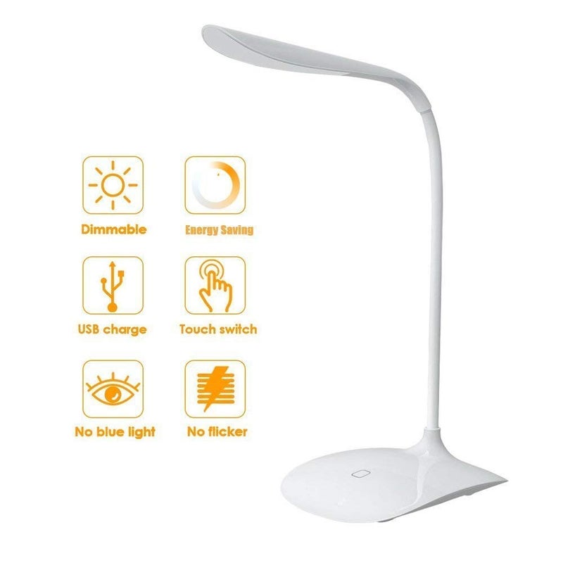 Birud Touch Control Broad Base Led Table LampStudy LampNight Lamp with 3 Brightness Levels - Image 3