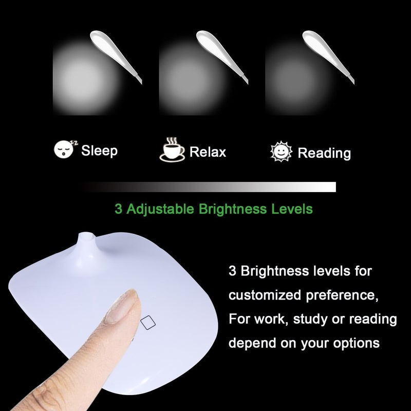 Birud Touch Control Broad Base Led Table LampStudy LampNight Lamp with 3 Brightness Levels - Image 4
