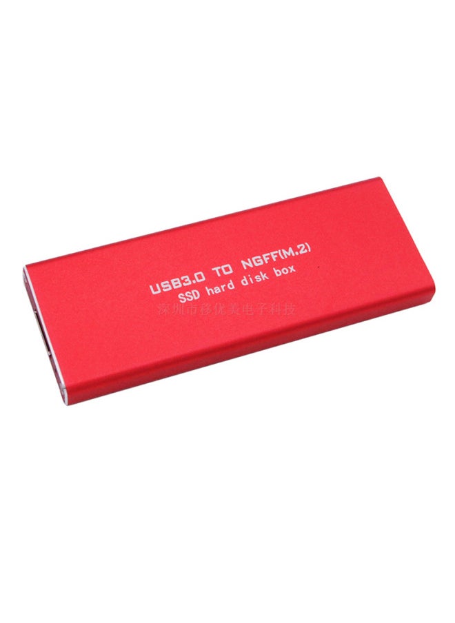 Generic NGFF Sata Protocol To USB3.0 Solid Metal Hard Disk Box M.2 SSD To USB ASM Master Chip-Color:Red  - Image 1