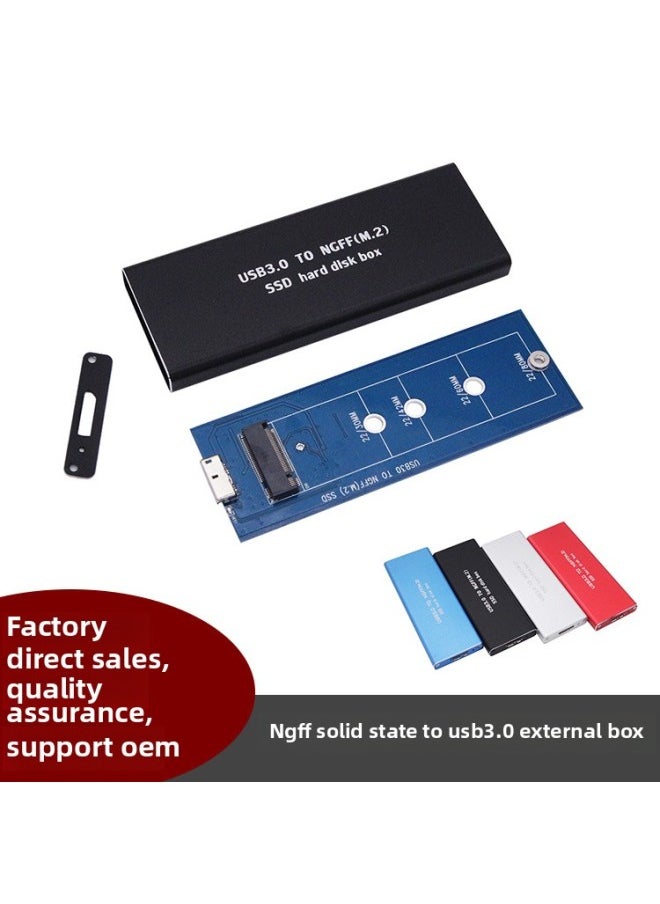 Generic NGFF Sata Protocol To USB3.0 Solid Metal Hard Disk Box M.2 SSD To USB ASM Master Chip-Color:Red  - Image 2