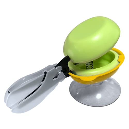 HARAC Tabletop Mounted Adaptive Scissors Safe Scissors for Special Needs and Injured Hands Spring Loaded Ambidextrous Handle NonStick Blade Made in Japan Green - Image 1
