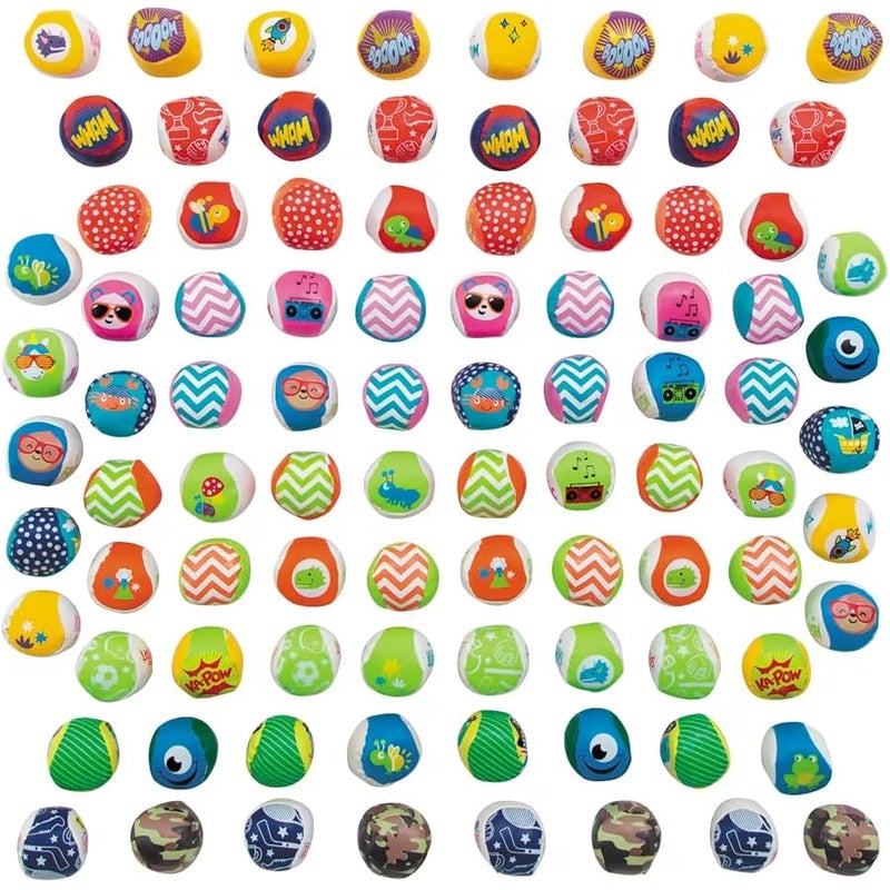 Fun Express Hacky Sack Kick Balls - Bulk Assortment of 100 Mini Balls - Perfect for Indoor or Outdoor Play - Hacky Sack Party Favors - Image 1