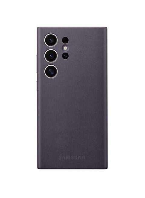 Samsung Galaxy S24 Ultra 2024 Vegan Leather Case Nature Friendly Case – Dark Violet