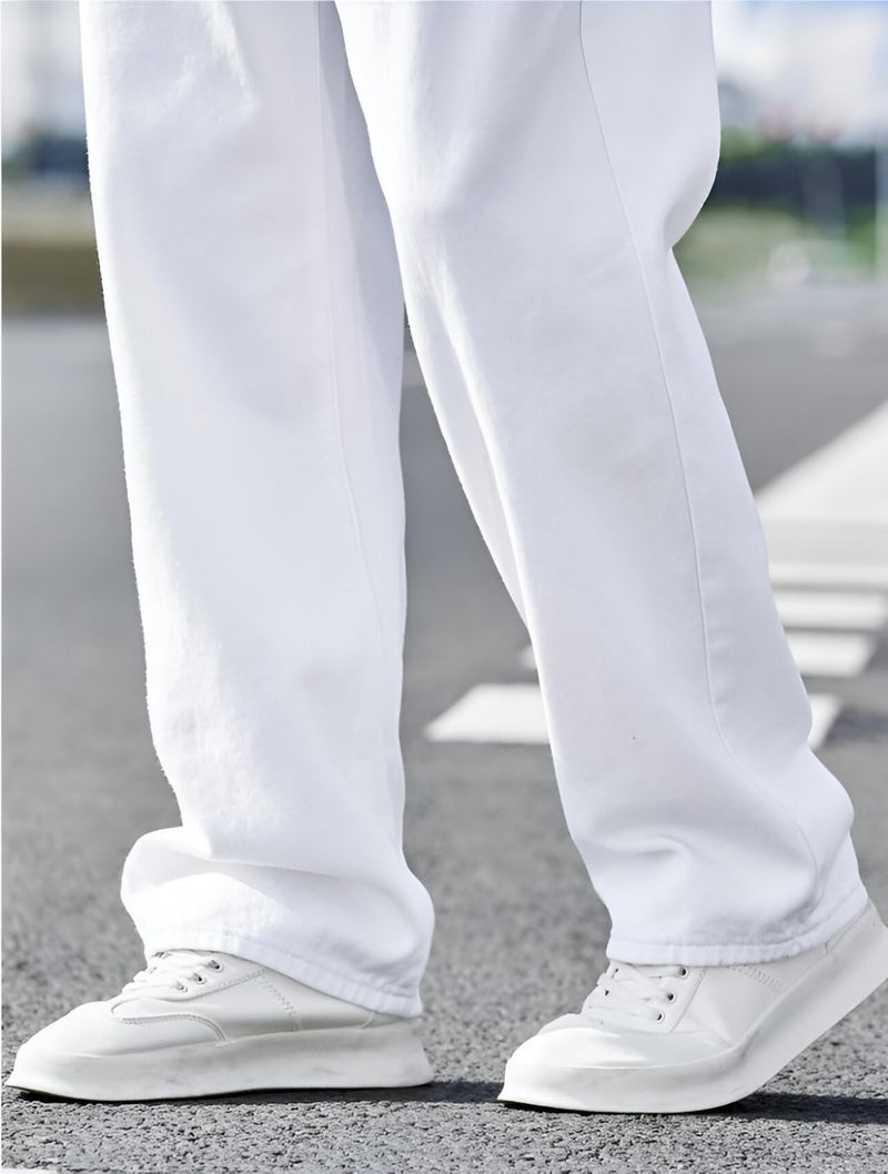 Ben Martin White Men Jeans || Baggy Fit Jean's for Man || Loose Fit High Rise Denim || Stretchable Casual Wear Jean,s || Dance Rap Rapping Style Pant for Men || Denim Cotton Jeans 36 (2) - Image 5