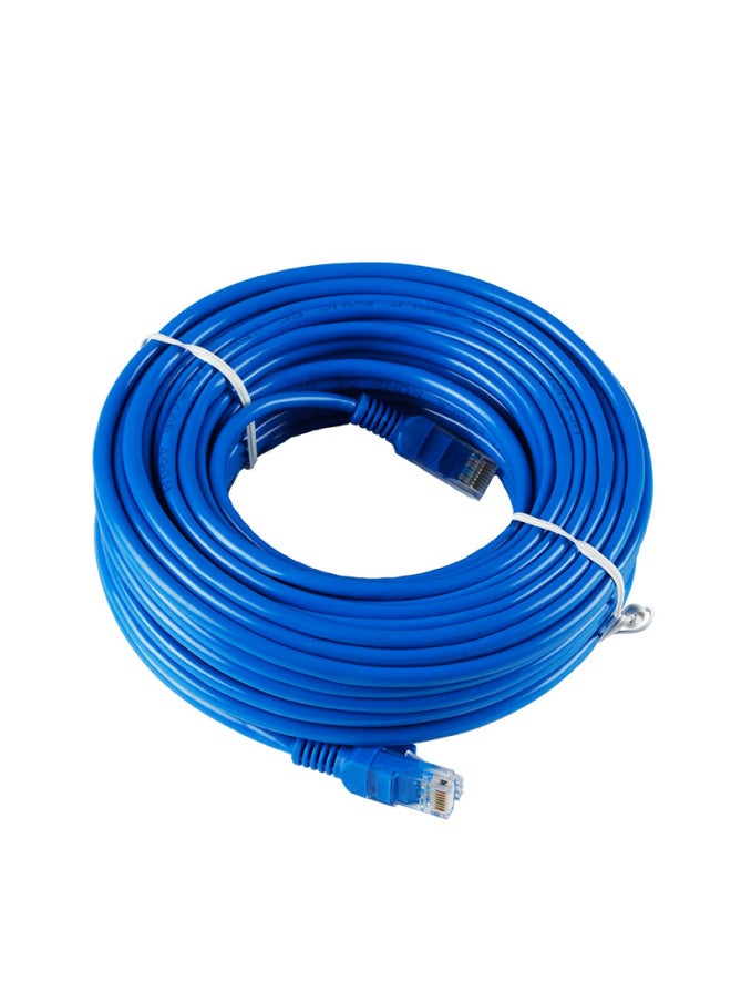 Generic SOURCE Computer Finished Jumper Router Network Cable CAT5E Broadband Cable Ultra-five UTP Network Cable-Color:Blue-Line Length:Tianlan Copper-clad Aluminum 100 M  - Image 1