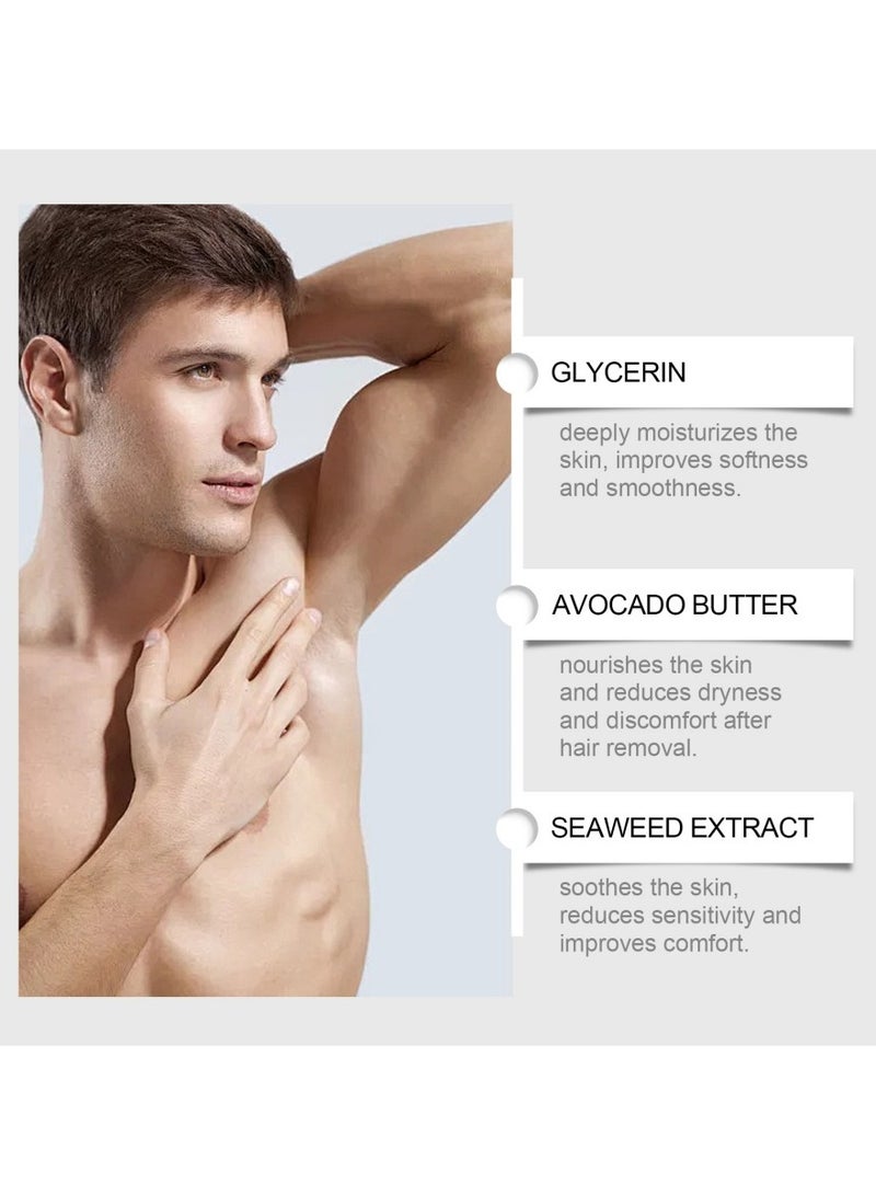 BARUBT Men's Hair Removal Cream - Fast-Acting Depilatory Cream for Body & Chest - Painless Smooth Skin - Sensitive Skin Formula - Image 5