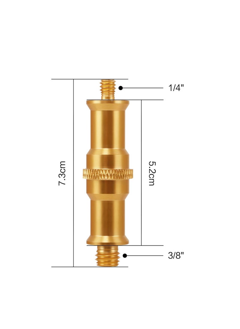 Y&D - Camera Tripod Threaded Adapter, 2Pcs 1/4 to 3/8 Screw Thread Adapter Set Camera, Accessories for Monopod Ballhead Light Stand Shoulder Rig (Gold) - Image 1