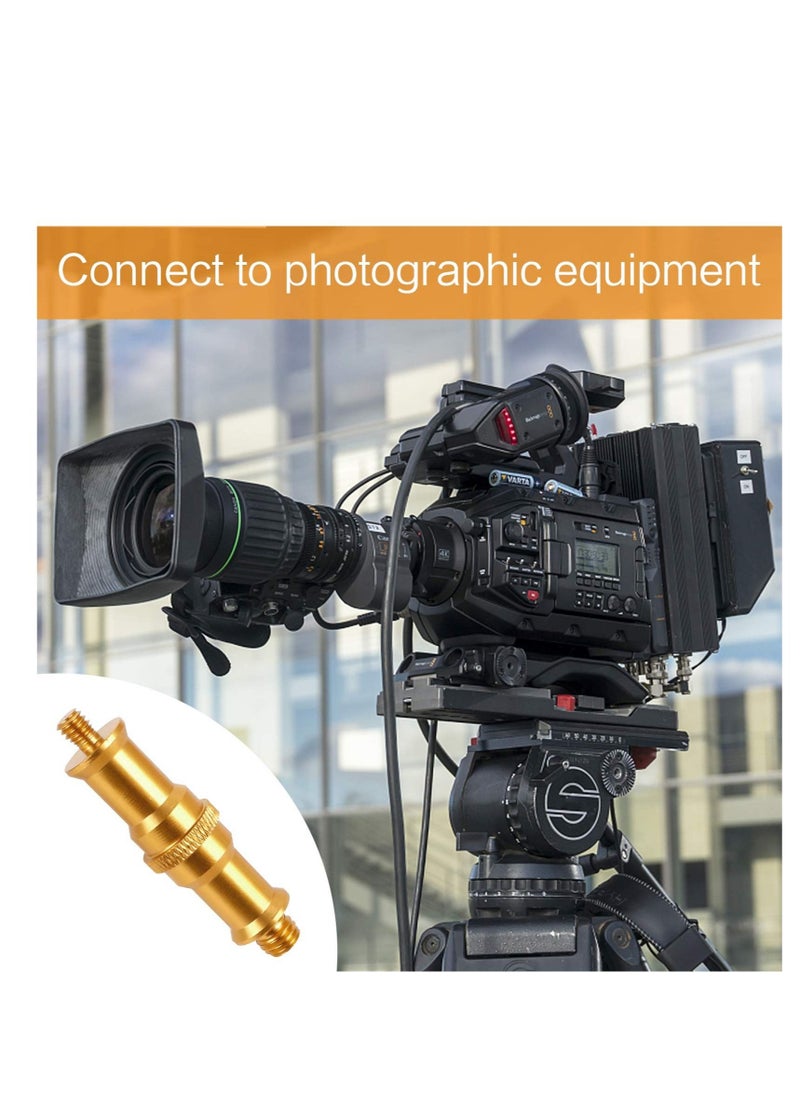 Y&D - Camera Tripod Threaded Adapter, 2Pcs 1/4 to 3/8 Screw Thread Adapter Set Camera, Accessories for Monopod Ballhead Light Stand Shoulder Rig (Gold) - Image 1