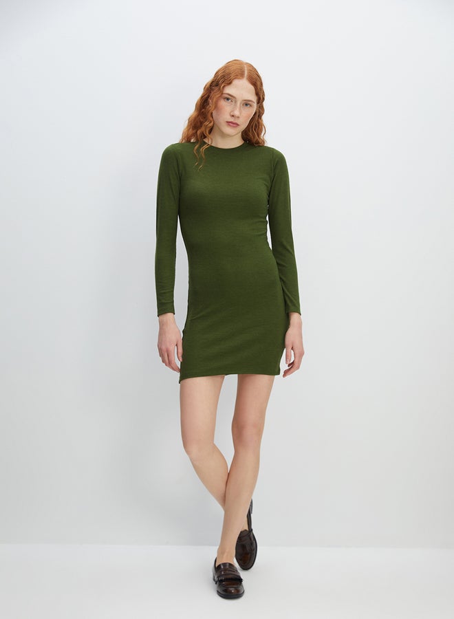 LC WAIKIKI Women's Crew Neck Straight Bodycon Dress  - Image 2