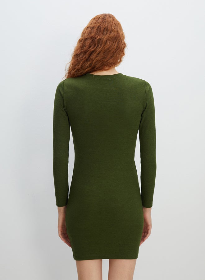 LC WAIKIKI Women's Crew Neck Straight Bodycon Dress  - Image 4