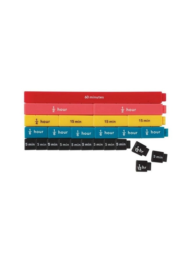 hand2mind hand2mind Elapsed Time Rods, Telling Time, Math Manipulatives, Clocks for Kids Learning to Tell Time, Classroom Supplies for Teachers Elementary, Analog Clock Learning (Set of 74) - Image 2