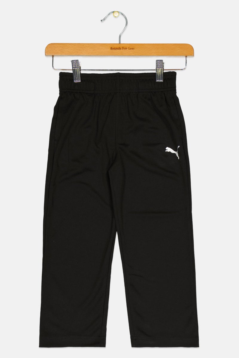 PUMA سروال تدريب للأطفال الأولاد بشعار العلامة التجارية، أسود - Image 1