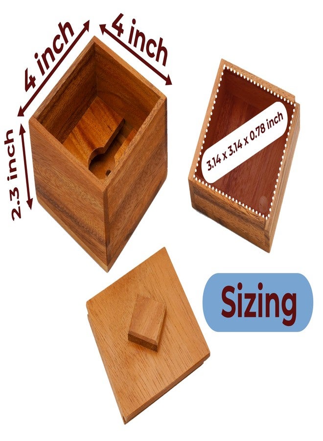 BSIRI Treasure Riddle Box Secret Box Brain Teaser Wooden Puzzle Boxes with Hidden Compartments Ideal Mystery Jewelry Box 3D Puzzle Lock Gift Card and Money Puzzle - Image 3