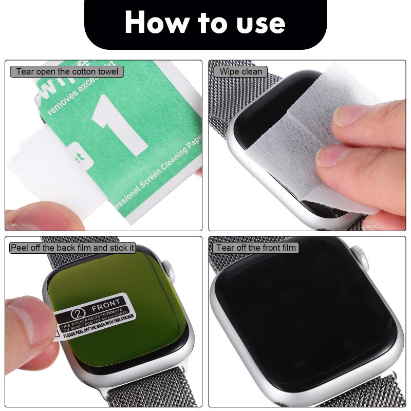 عبوتين من واقي الشاشة فائق النحافة لساعة Charge 3 الذكية مع قماشة تنظيف - Image 4