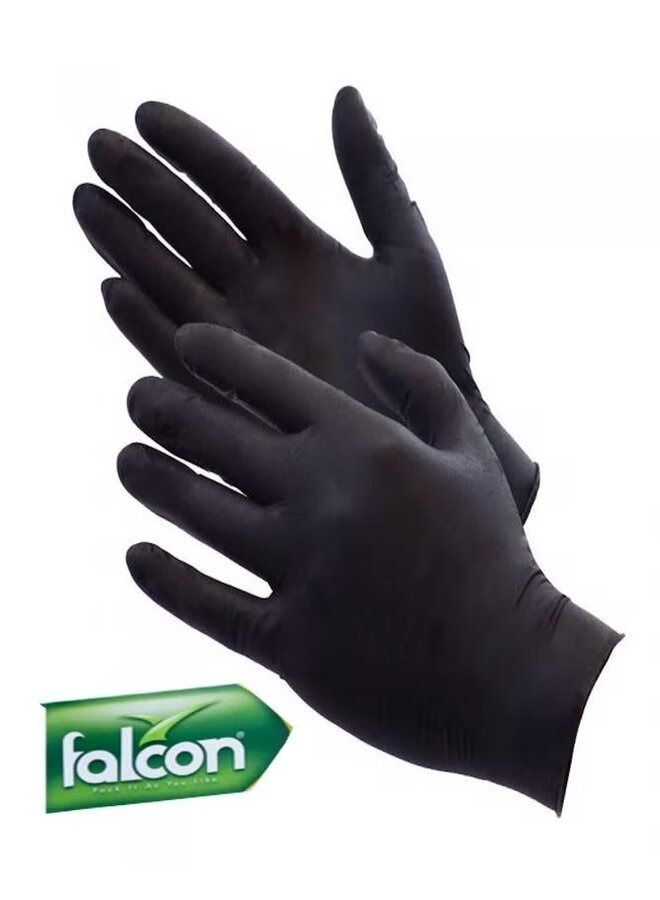 Falconpack Vinyl Gloves - Black Powder Free - Image 2