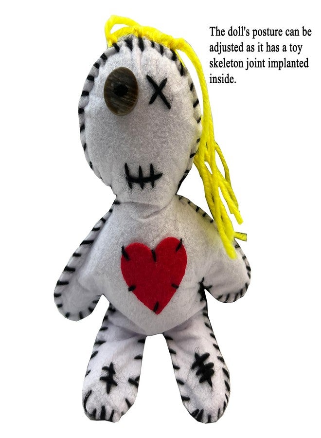 Stitch-Witch 6.2" Handmade Peace & Harmony Puppet Voodoo Doll for Happy Couple/Marriage Communication/Protection/Halloween Decor (Light Golden Blonde Hair) - Image 3