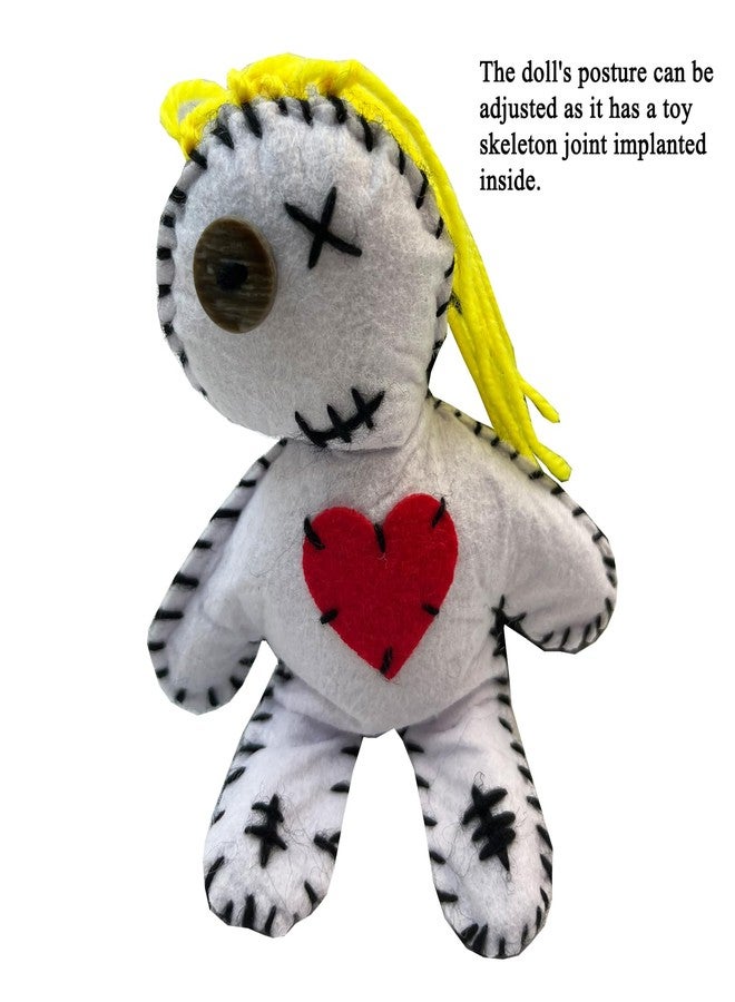 Stitch-Witch 6.2" Handmade Peace & Harmony Puppet Voodoo Doll for Happy Couple/Marriage Communication/Protection/Halloween Decor (Light Golden Blonde Hair) - Image 4