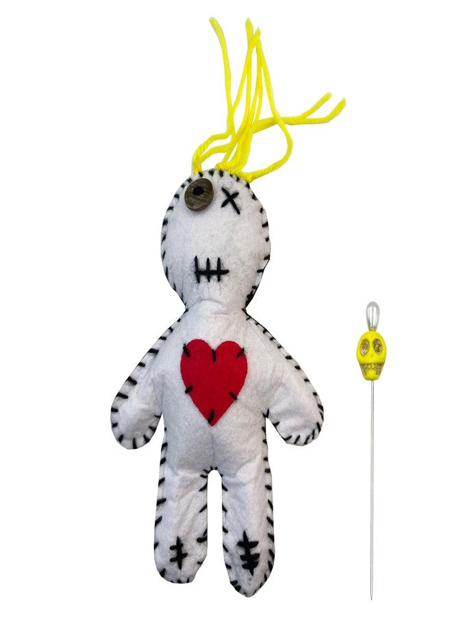 Stitch-Witch 6.2" Handmade Peace & Harmony Puppet Voodoo Doll for Happy Couple/Marriage Communication/Protection/Halloween Decor (Light Golden Blonde Hair) - Image 1