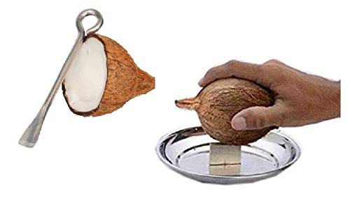 Pass passStainless Steel Coconut Breaker with Coconut Opener | Heavy-Duty Coconut Cutting & Opening Tool for Home Kitchen | Durable & Rust-Free (Pack of 2) - Image 5