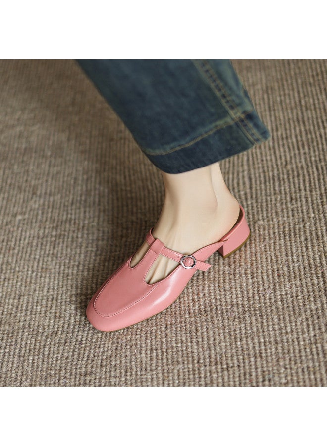 AME Fashion Minimalist Slippers, Wearable Outdoors 2025 New Simple T-strap Mule Shoes For Women, Soft And Gentle Style - Image 5