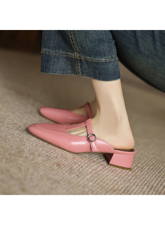 AME Fashion Minimalist Slippers, Wearable Outdoors 2025 New Simple T-strap Mule Shoes For Women, Soft And Gentle Style - Image 2