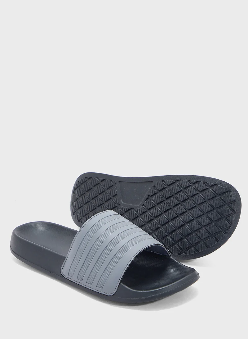 Seventy Five Stripes Detail Casual Slides