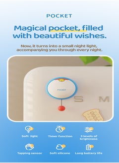 A&W Doraemon Pocket Design LED Night Light for Kids with 3 Brightness Levels, Safe Silicone, 30-Minute Timer, USB Charging, and Wall-Mountable Feature  - Image 3